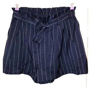 High Waisted Belt-Tie Shorts